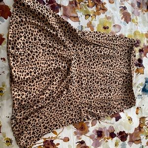 Leapord Print Midi Skirt